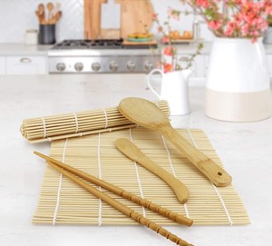 Máquina de <span class=keywords><strong>Sushi</strong></span> <span class=keywords><strong>casera</strong></span> antiadherente, Kit de esterillas enrollables de bambú, profesional para comida de niños - Product Image 1