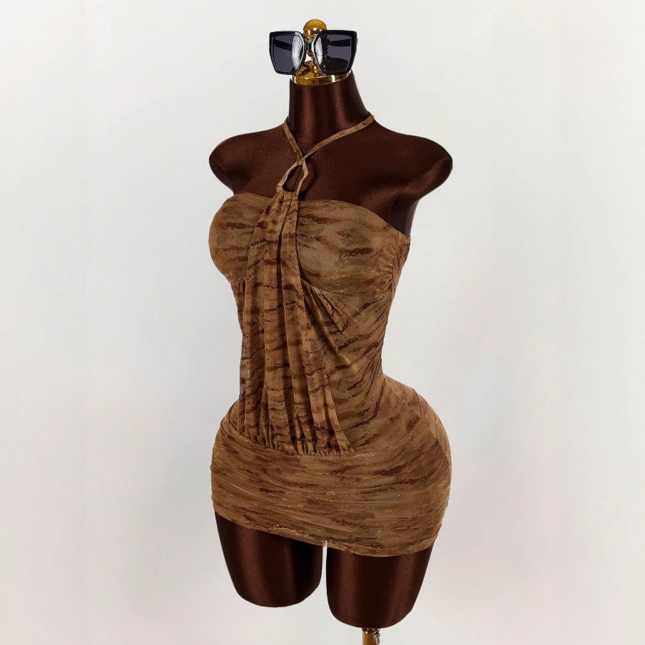 knee length dresses for ladies Tori Long Sleeve Duster/Dress in Cocoa, Multi / 46 (US 8/10) main image 1