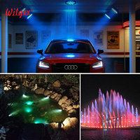 Lumière LED sous-marine étanche IP68 en alliage d'aluminium 150 °   Verre trempé RGB rotatif, câble de 10 m, garantie 5 ans, paysage