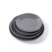 Ensemble d'assiettes à dîner en mélamine écologiques 12 \ "Dia X 1.8 \" H Assiettes en plastique multicolores incassables et résistantes aux copeaux
