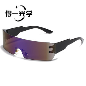 Frameless Integrated Sunglasses Pc Lens Uv400 Protection Cycling Sports <b>Eyewear</b> - Product Image 4