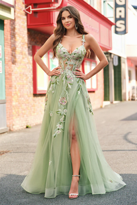 Vestido de Quinceanera Elegante Verde Primavera em Tule com Bordado em Renda e Saia Puff para Festa de Formatura Feminina Ecoparty 2024 - Product Image 2