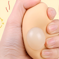 Balle anti-stress en forme d'œuf, souple en TPR, jouet de décompression mignon, cadeau promotionnel, vente en gros, unisexe, à partir de 14 ans