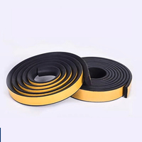 Bande de joint en mousse de caoutchouc de silicone auto-adhésive en forme de P de 9x6mm avec isolation thermique pour porte et fenêtre