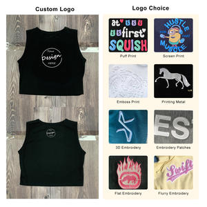 New Arrival High Quality Women's Summer Crop <b>Tops</b> Simple Style Jersey Crewneck Singlet Street Wear High Quality <b>Vest</b> Blank Color - Product Image 2