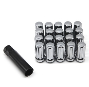Nieuwe 24-delige 7-spline stalen chromen wielmoer <span class=keywords><strong>14x1.5</strong></span> met 1x sleutel - universele pasvorm - Product Image 5