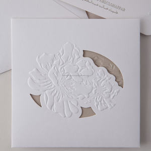 Carte de vœux en papier recyclé de coton, modèle 465, impression de qualité supérieure, impression en relief, impression typographique personnalisée, logo personnalisé, économisez - Product Image 4