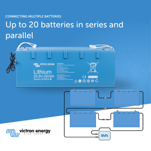 แบตเตอรี่ลิเธียม Victron Energy 25.6V/200Ah แบตเตอรี่ Smart LiFePO4 สำหรับรถบ้าน - Product Image 4