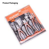 HARDEN Ensemble professionnel de 3 pinces à bec long, pince combinée, pince coupante, 200 mm, acier au carbone, avec prise en charge de la personnalisation OEM
