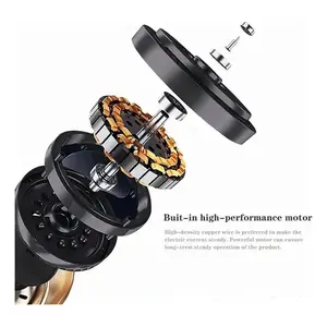 Ventilador de Techo Negro Transparente de 50 cm con Aspas Retráctiles, Altavoz Bluetooth y Control Remoto, 60 Hz, Material Plástico - Product Image 5