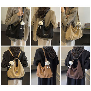 Sac à main pour femme en daim rétro de grande capacité, sac à bandoulière tendance - Product Image 4