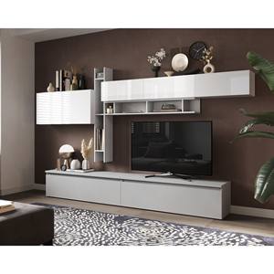 Modulo Soggiorno INFINITY 2.0 BIANCO LUCIDO/CHASSE - Product Image 1