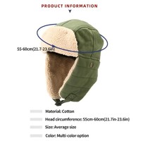 Gorro de invierno a prueba de frío con orejeras, gorro de aviador, gorro ruso Ushanka, gorro de piloto con orejeras, gorro Lei Feng para hombre y mujer