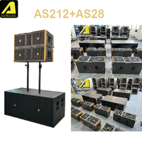 ACTPRO ses hoparlör AS210/AS212 + AS28 çift 10/12 inç 2 yönlü hat dizisi aktif pasif ses sistemi profesyonel La12x amplifikatör