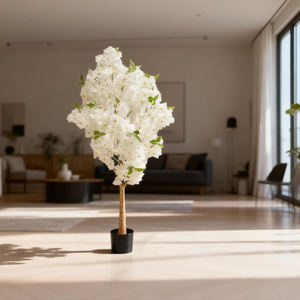 Fleurs artificielles de <span class=keywords><strong>cerisier</strong></span> Sakura en faux bois écologique à toucher réaliste, couleurs personnalisées pour les mariages zen japonais en plein air - Product Image 5