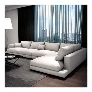 Italian Minimalist Fabric Cloud Sofa Set Furniture Simple Modern Modular Living Room Sofas