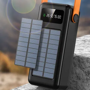 Original Emergency LED Light Charging Treasure Outdoor Solar Energy Comes With Line Fast Charging Camping Power Bank