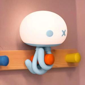 Lámparas LED de noche con forma de medusa, de silicona, recargables por USB, luz nocturna para niños, bebés, dibujos animados, lindas - Product Image 1
