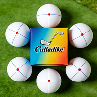 Balle de golf promotionnelle de qualité supérieure avec logo personnalisé, emballage transparent recyclable et triple transparence