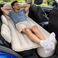 Matelas gonflable compact et léger en TPU avec flocage doux pour voiture, facile à ranger