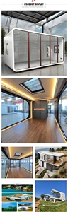 2025 élégant moderne préfabriqué structure en acier mobile minuscule maison mobile pod conteneur maisons pour une utilisation comme bureau ou maison - Product Image 6