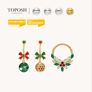 Toposh CBR <span class=keywords><strong>Piercing</strong></span> de Titanio con Zirconia en Forma de Corazón para Labio, Septum, <span class=keywords><strong>Daith</strong></span>, Cartílago, Labret, Set de Joyería para Boda y Compromiso - Product Image 4