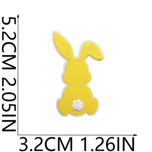 4 Kích Thước Dễ Thương Thỏ Thêu Vá Cô Gái Phụ Nữ Kid Quần Áo Trang Trí Sắt Trên Nhỏ Bunny Phục Sinh Thêu Vá Cho Hat - Product Image 6