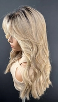 Perruques en dentelle blonde claire non traitées, cheveux humains, ligne de cheveux naturelle, cheveux vierges indiens bruts, vague lâche, perruques en dentelle frontale 13x4 en cheveux humains