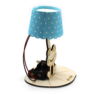 Kit de lampe de bureau en bois en forme de grenouille pour enfants, expérience scientifique, jouet éducatif, 7-9 ans, commande manuelle avec batterie alcaline - Product Image 4