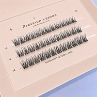 Kit de cils en grappe, design bande complète, aspect naturel, fournitures de beauté, boîte d'emballage vide pour plateaux de cils en grappe pour commandes de marques personnalisées