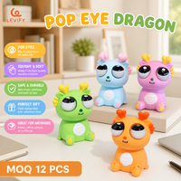 Jouet Squishy Dragon 3D Créatif à Yeux qui Saillissent, Anti-stress, Jouet Fidget Dragon Mignon, Squishy à Effet Craquelé