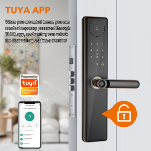 TUYA Smart <strong>Door</strong> Lock Aluminum Fingerprint Digital Handle Keyless Smart Lock Smart Home Hotel Waterproof <strong>Door</strong> Lock - Product Image 4
