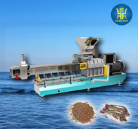 Machine extrudeuse d'aliments pour poissons de 1 à 6 tonnes par heure, ligne de production de granulés d'aliments aquatiques pour tilapia, poisson-chat, crevettes