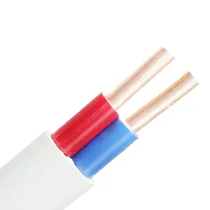 2*4mm2 2*6mm2 bakır çekirdek katı PVC kılıflı düz elektrik telleri kabloları fiyat