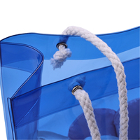 Sac fourre-tout cadeau en PVC transparent vert fluorescent, résistant à l'eau, durable, grande capacité, portable, pour lettres et maquillage