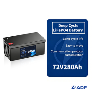 Batterie rechargeable au phosphate de fer et de lithium ADF 72V 280Ah, pack de batteries LiFePO4 60V 300Ah pour énergie solaire, batterie lithium-ion LiFePO4 12Ah pour système solaire - Product Image 1