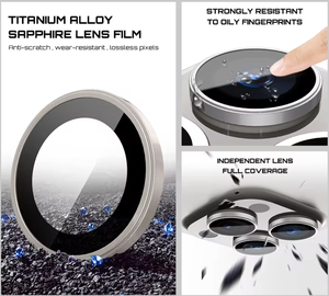 Venta al por mayor de material de cristal de zafiro Protección contra caídas para iPhone 12 13 14 Pro Pvd Lente de cámara Película de pantalla Fácil de instalar - Product Image 5