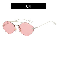 Nouvelles Lunettes de Soleil Sans Monture Diamant Irrégulier 2026, Verres Taillés Tendance Style Européen Y2K Hot Girl, Protection UV400