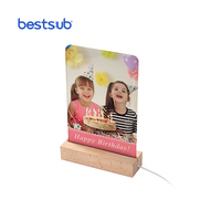 BestSub vente en gros 14*21.5*0.4cm ébauches de sublimation nouveauté cadre Photo rectangulaire acrylique cadeau d'Halloween parfait