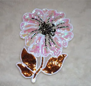 2021 Wholesale Beaded Flower Sequin Embroidery Patch For Clothes