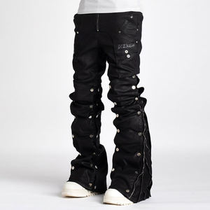 ديزنيو جودة عالية جينز أزياء الرجال عالية الخصر نمط مع زخرفة نمط زائد الحجم الجينز الرجال مستقيم الساق - Product Image 1