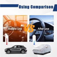 Housse de voiture en film d'aluminium, protection UV, isolation thermique, imperméable, anti-rayures, housse de voiture quatre saisons, usage général