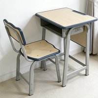 Ensemble bureau et chaise pour écolier, mobilier scolaire pour salle de classe, bureau d'étude fixe pour enfants