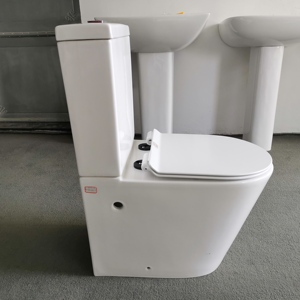 Inodoro de dos piezas de cerámica sin montura, casa de banho, aseo, Europa, CE, gran oferta - Product Image 5