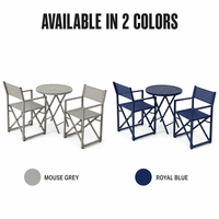 Ensemble de table et chaises pliantes portables pour jardin, patio, vélo, balcon - Meubles de café et de repas pour petits espaces