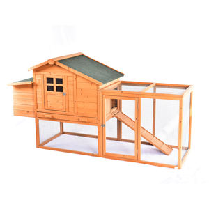 Nichoir en bois de qualité, recyclable, écologique, design respirant pour poulets, lapins, petits animaux - Utilisation extérieure toutes saisons - Product Image 3