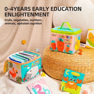 Nuevo producto al por mayor animales Montessori arrugas sensoriales educación <span class=keywords><strong>temprana</strong></span> niños ABC aprendizaje 26 letras tarjetas de tela conjunto de bolsa - Product Image 2