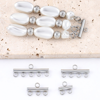 Connecteurs multi-brins en acier inoxydable CX personnalisés, fermoirs hypoallergéniques, sans ternissement, pour la fabrication de bijoux superposés
