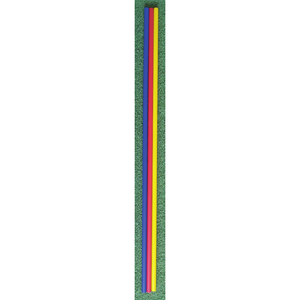 Poteau de slalom en PVC 152 cm 25 mm Jaune Bleu Rouge Équipement d'entraînement d'agilité - Product Image 1