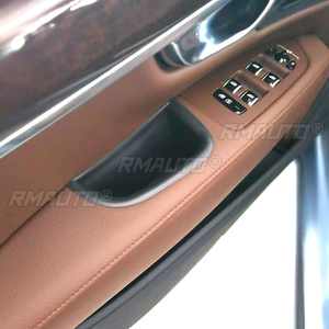 Boîte de rangement pour poignée latérale de porte de voiture, 2 pièces, en plastique ABS noir, ajustement direct pour Volvo S90 V90 CC 2017 2018 - Product Image 2